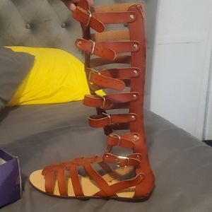 Madden girl penna cage gladiator sandals cognac